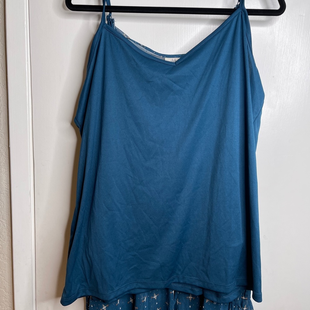 Style & Co Plus Size Ruffle-Front Mesh Top Green - Picture 6 of 6
